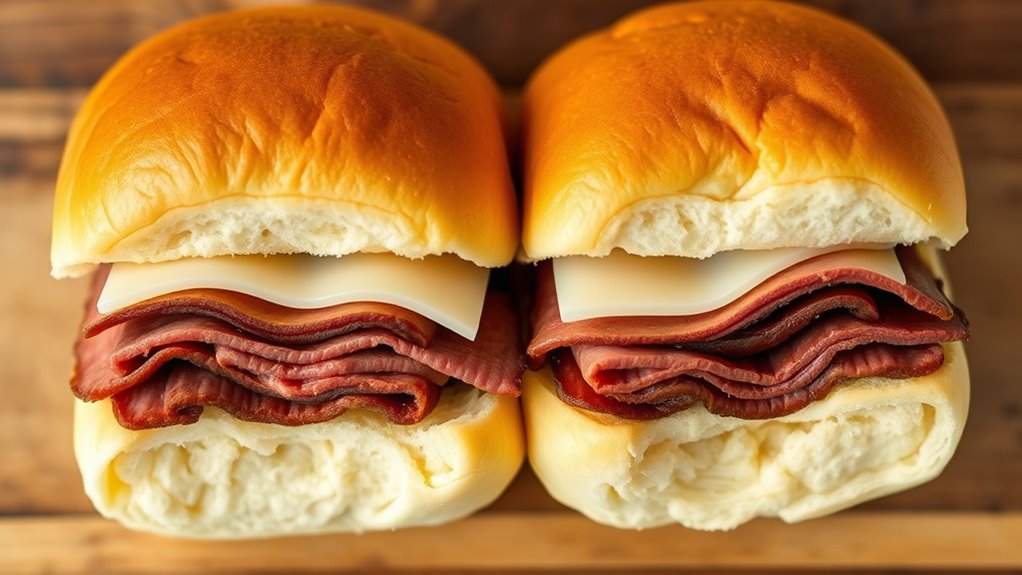 layer roast beef rolls