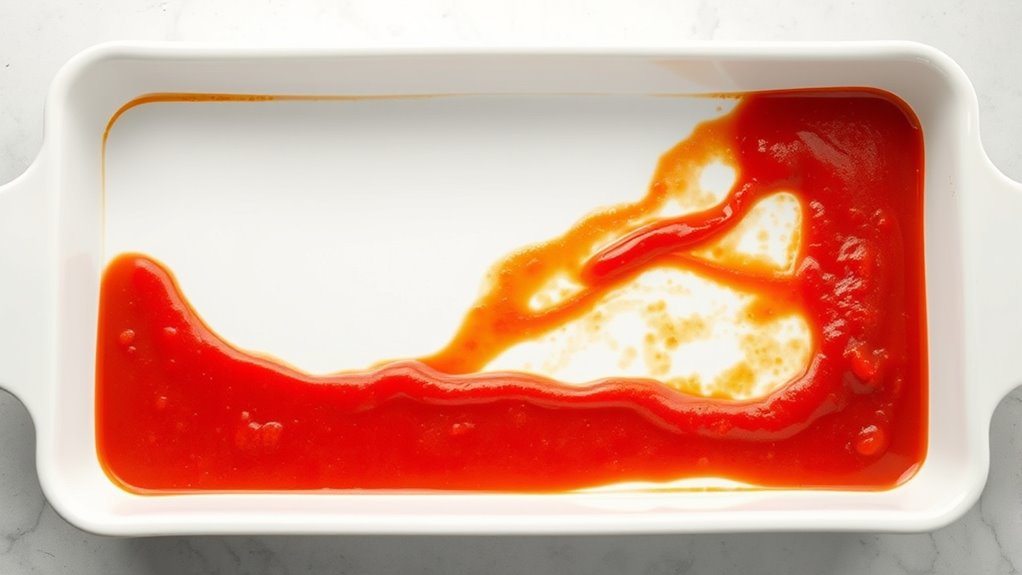 layer with marinara sauce