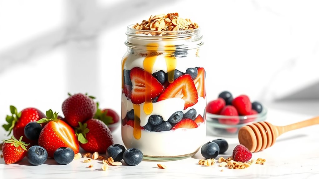 layered yogurt fruit snack