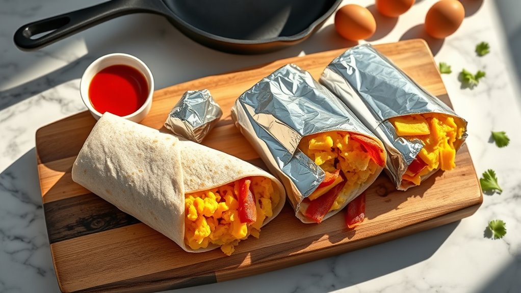 make ahead breakfast burritos