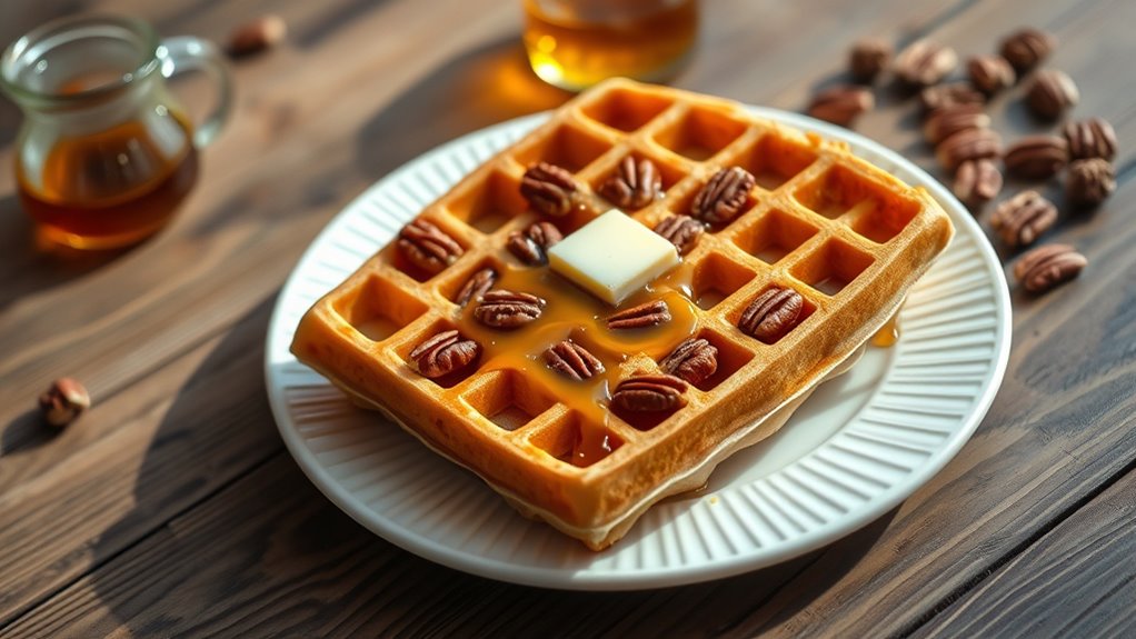 maple pecan waffle recipe