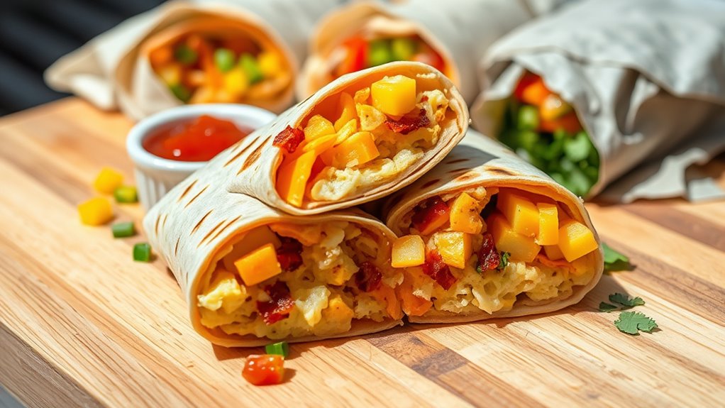 meal prep breakfast burritos