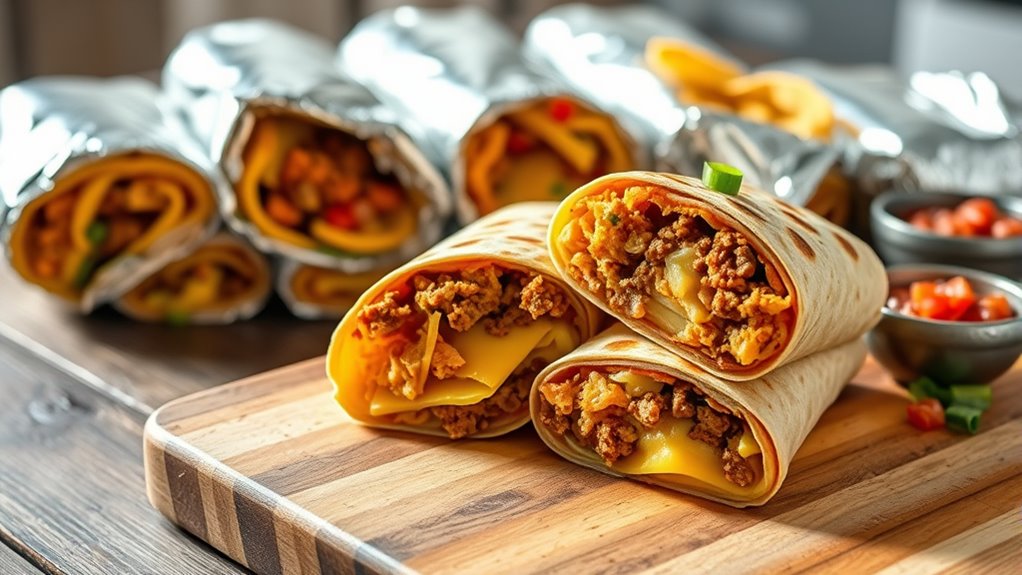 meal prep breakfast burritos
