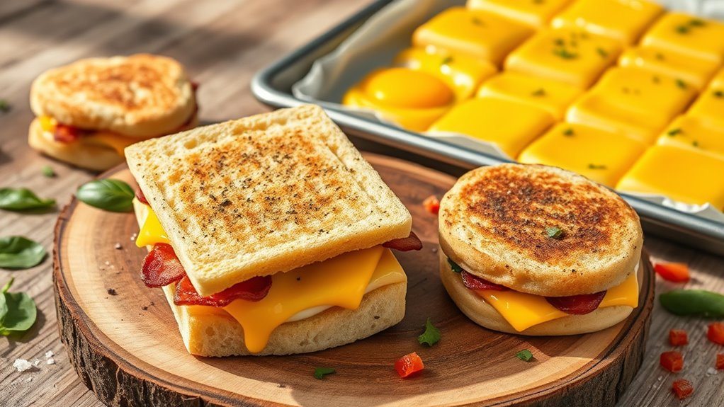 meal prep breakfast sandwiches