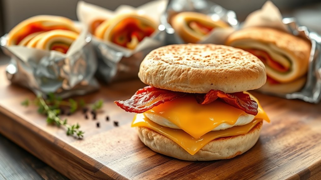 meal prep breakfast sandwiches