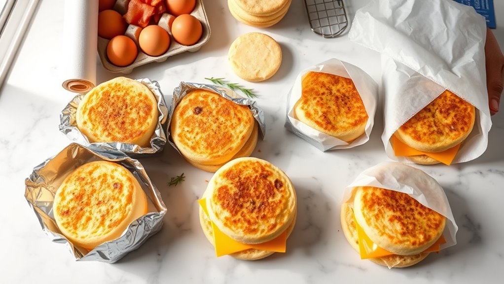 meal prep breakfast sandwiches