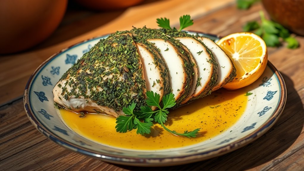 mediterranean herb crusted chicken