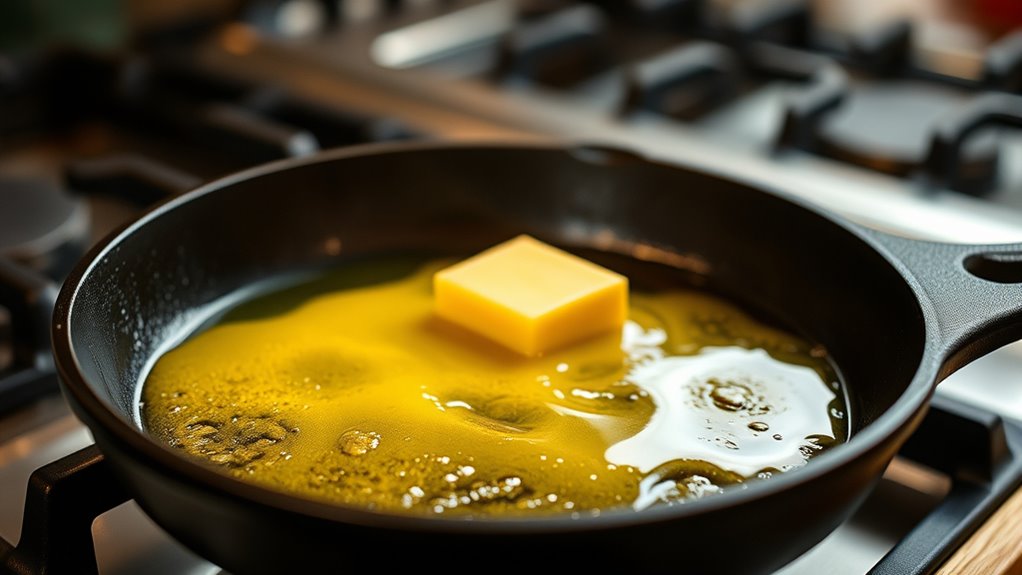 melt butter in skillet