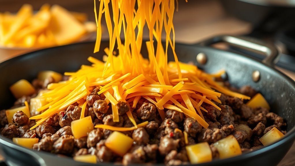 melt cheese until bubbly