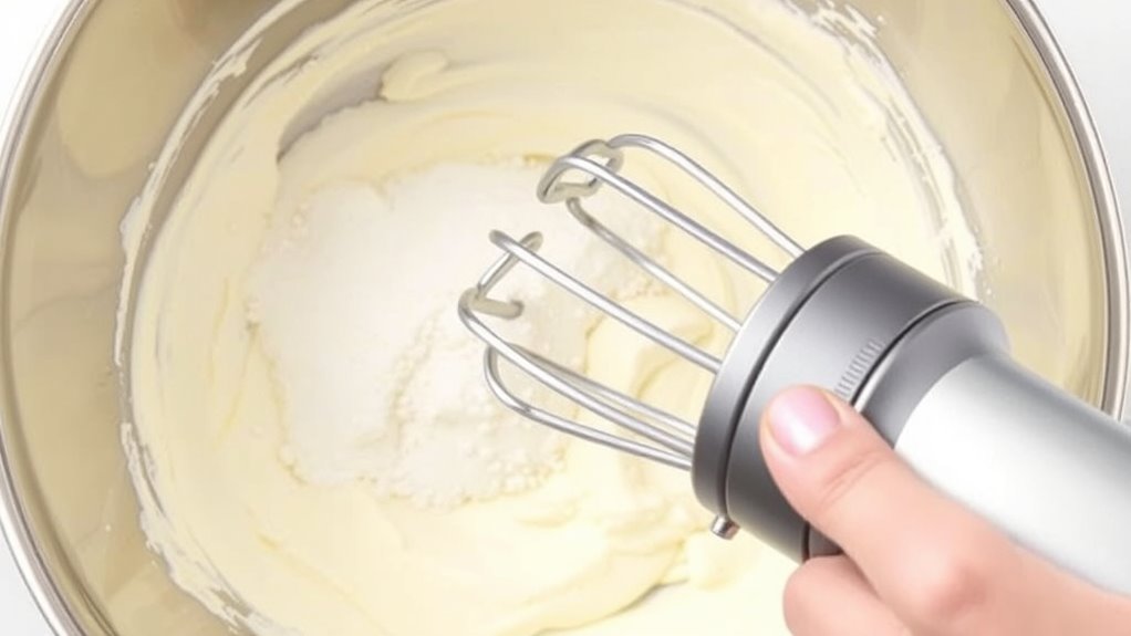 mix cream cheese and sugar
