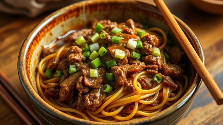 mongolian beef noodle dish