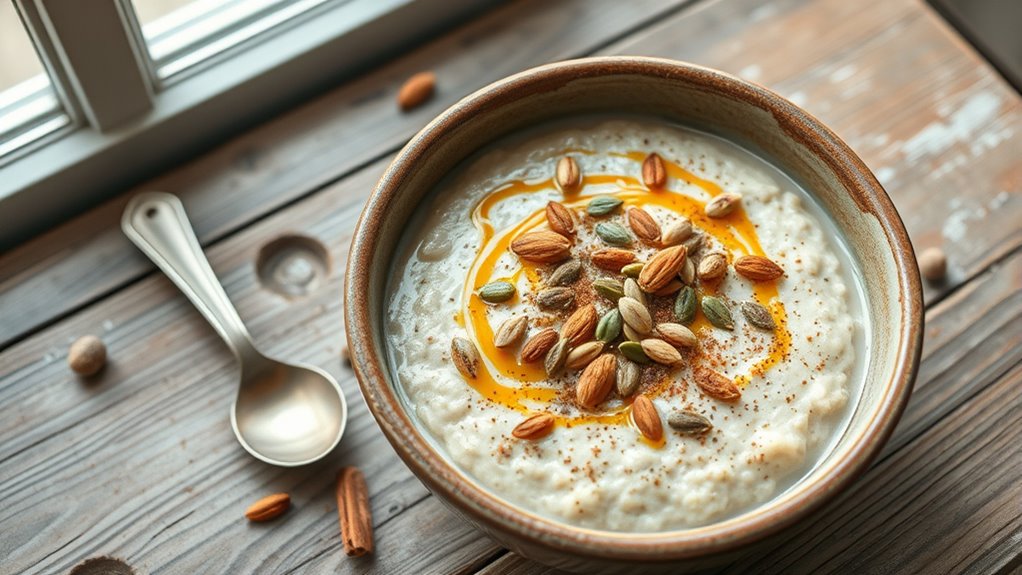nourishing oatmeal with toppings