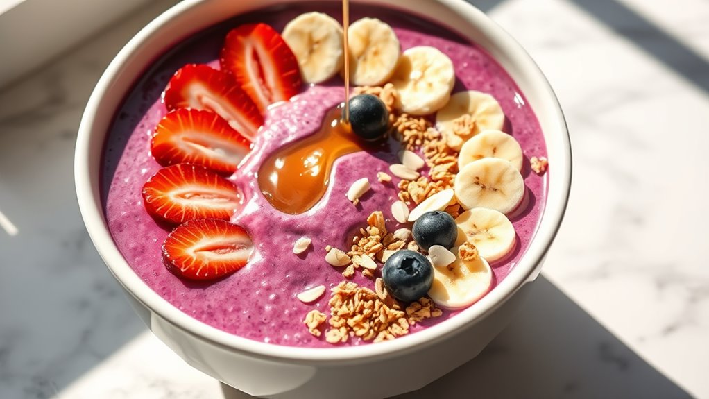 nourishing protein rich smoothie bowls