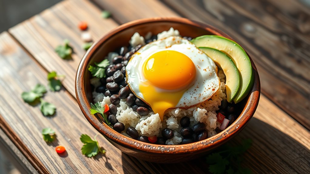 nutritious rice bean bowls