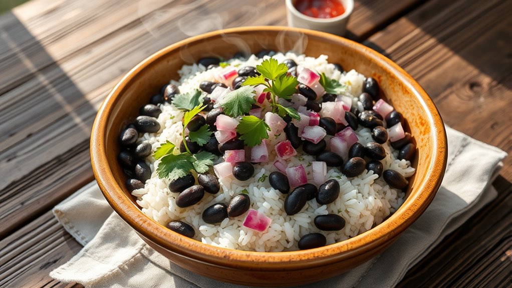nutritious rice bean breakfast