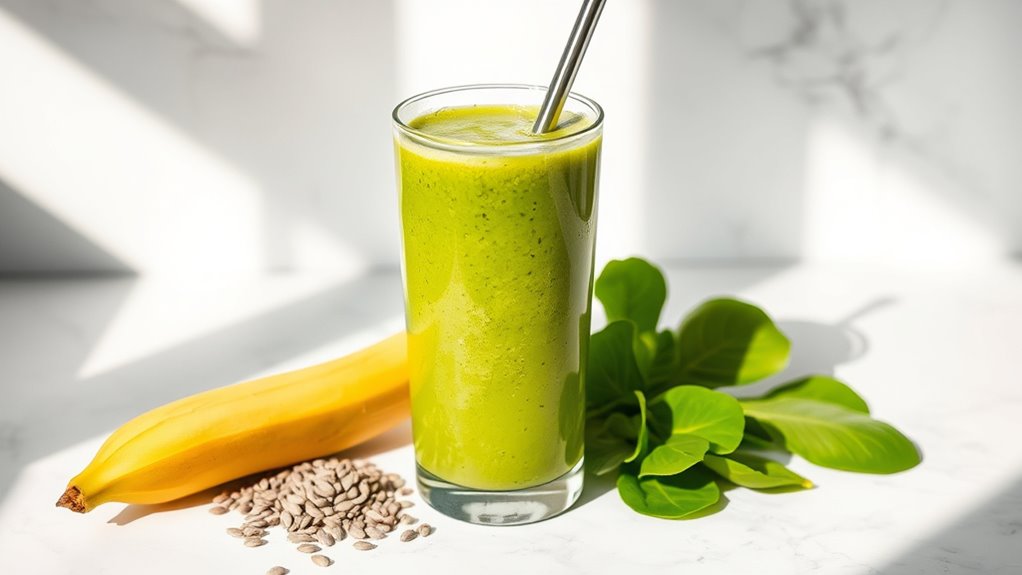 nutritious spinach banana smoothie
