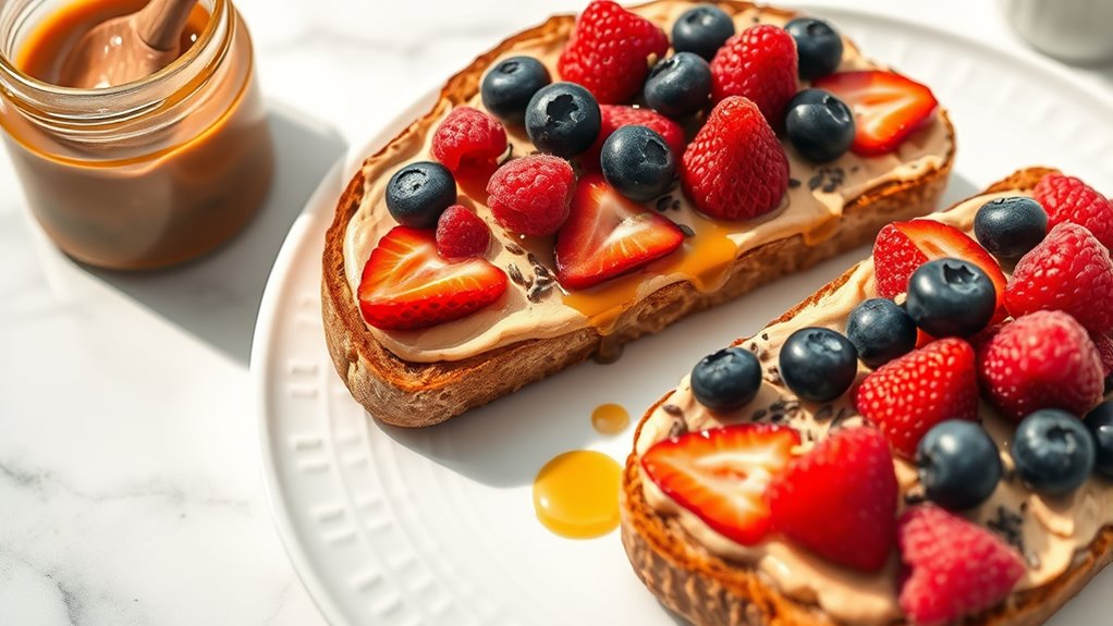 nutty berry protein toast