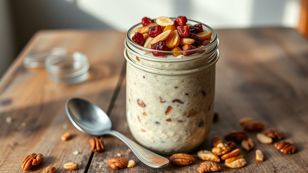 nutty dried fruit oats