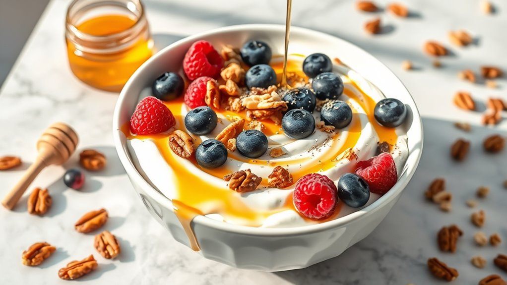 nutty honey yogurt bowl