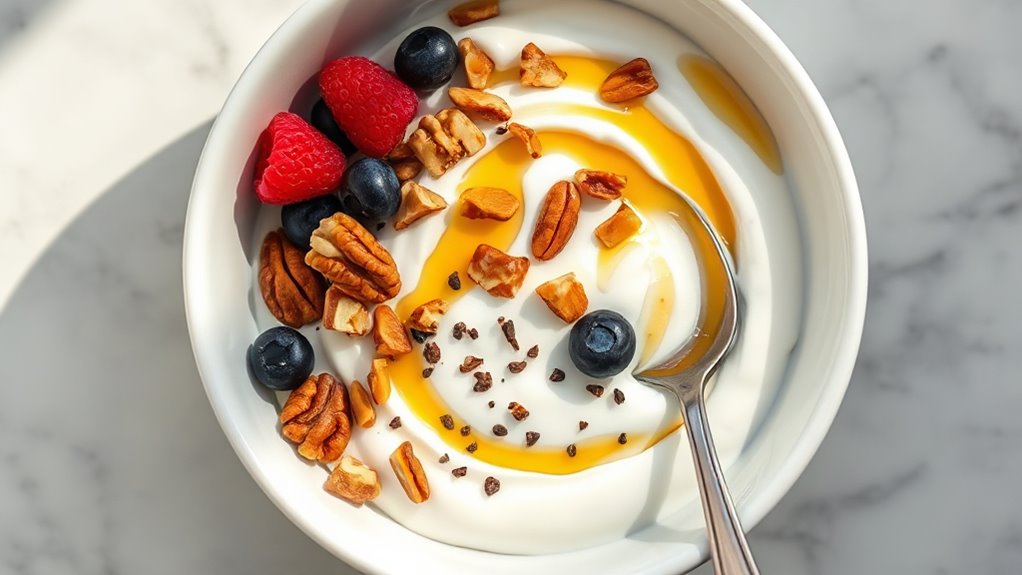 nutty honey yogurt bowl