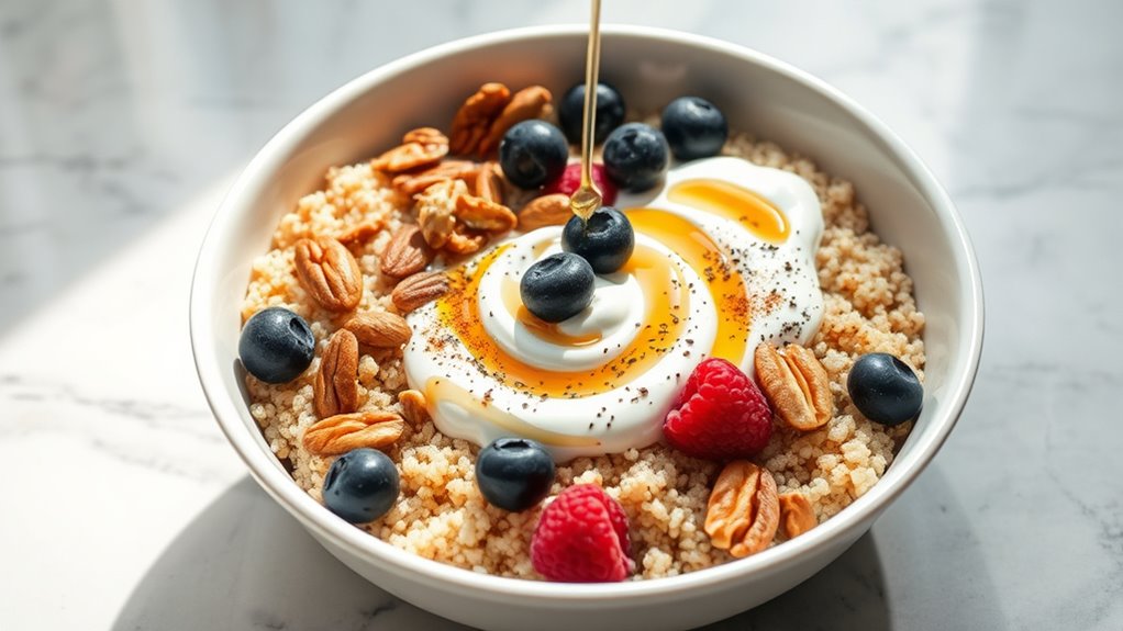 nutty quinoa breakfast bowl