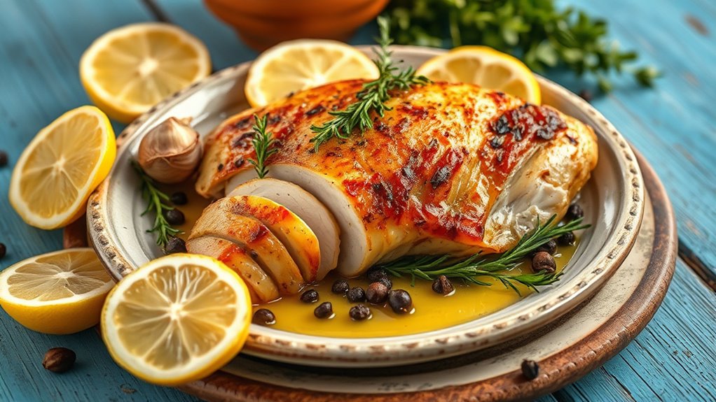 oregano flavored mediterranean chicken dish