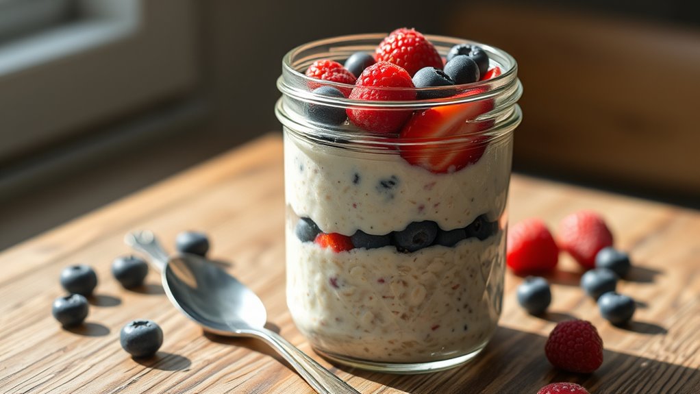 overnight oats with berries