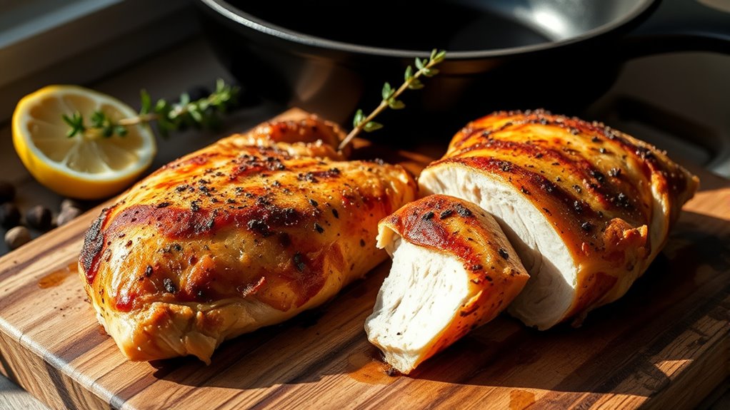 perfectly cooked chicken breast