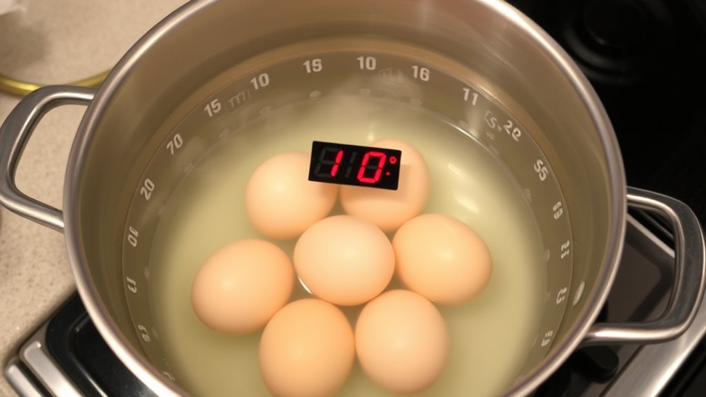 perfectly cooked hard boiled eggs