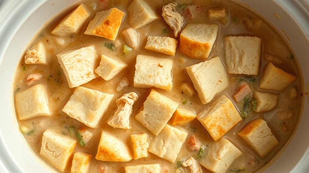 place biscuits on top