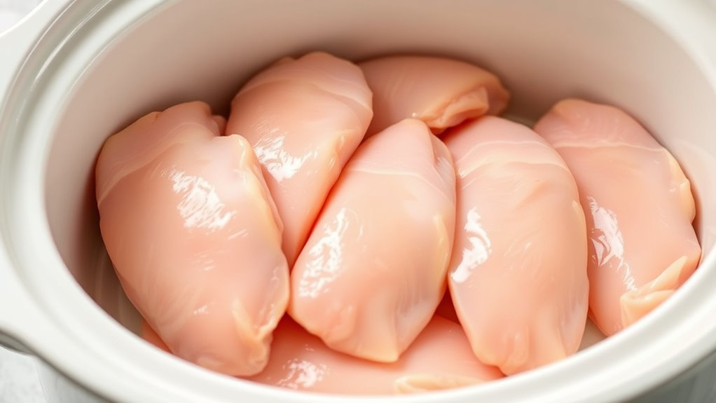 place chicken breasts first