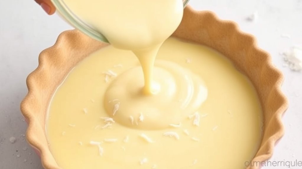 pour mixture uniformly across