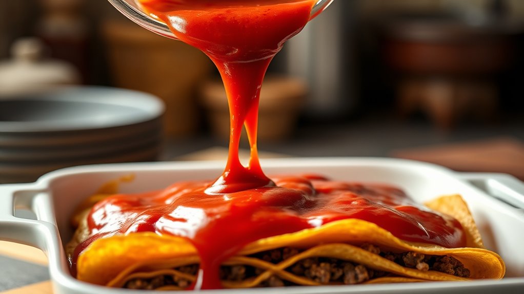 pour on enchilada sauce