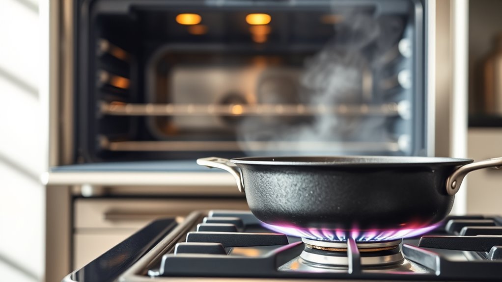 preheat oven and skillet