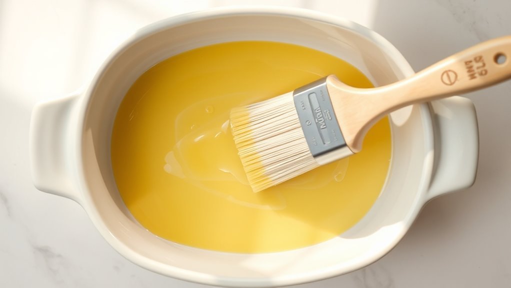prepare baking dish carefully