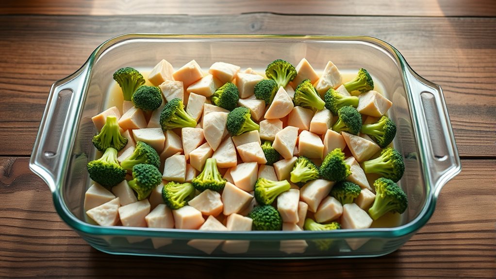 prepare baking dish carefully