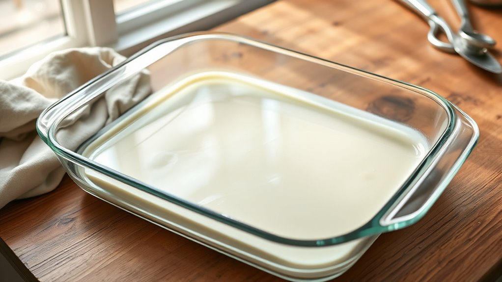 prepare baking dish carefully
