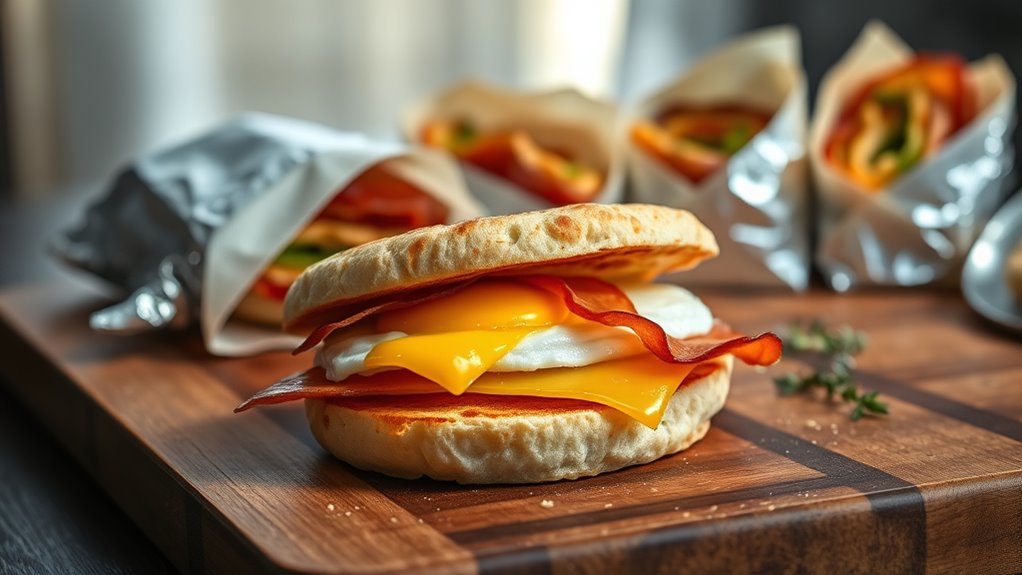 prepare breakfast sandwiches ahead