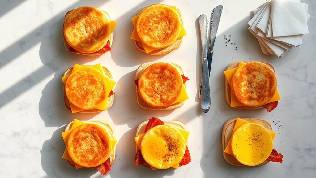 prepare breakfast sandwiches ahead