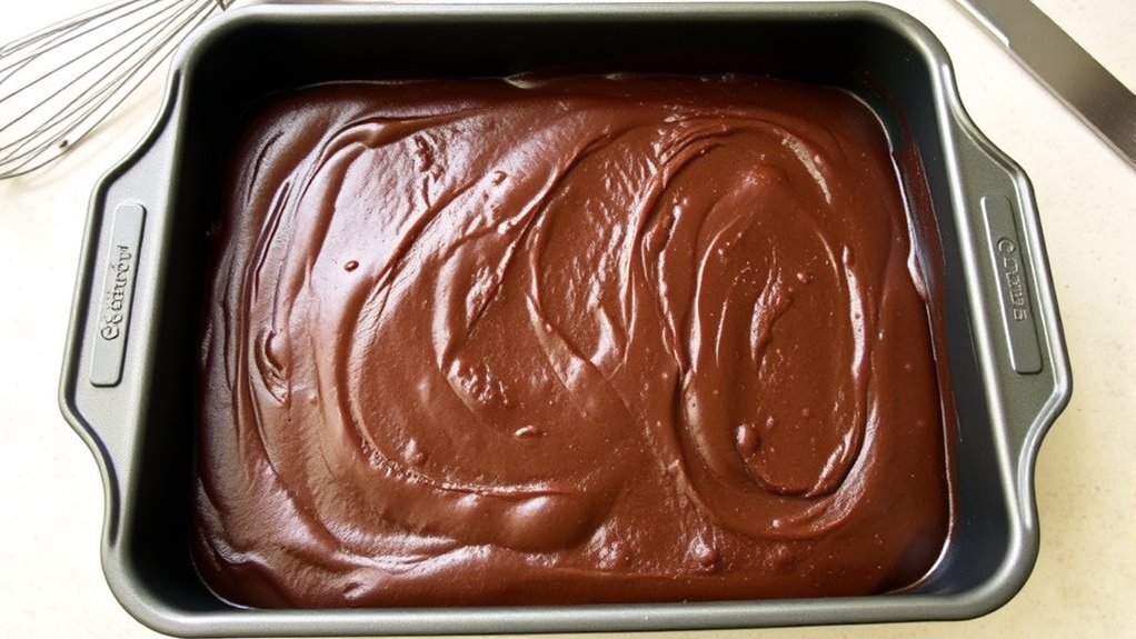 prepare brownie mix layer
