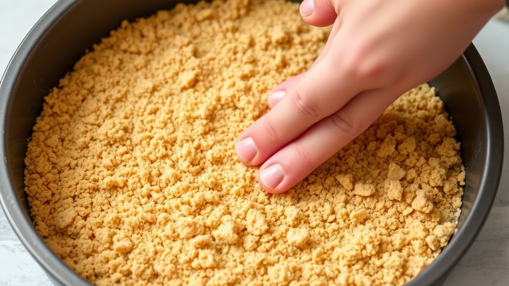 prepare crust with graham crackers