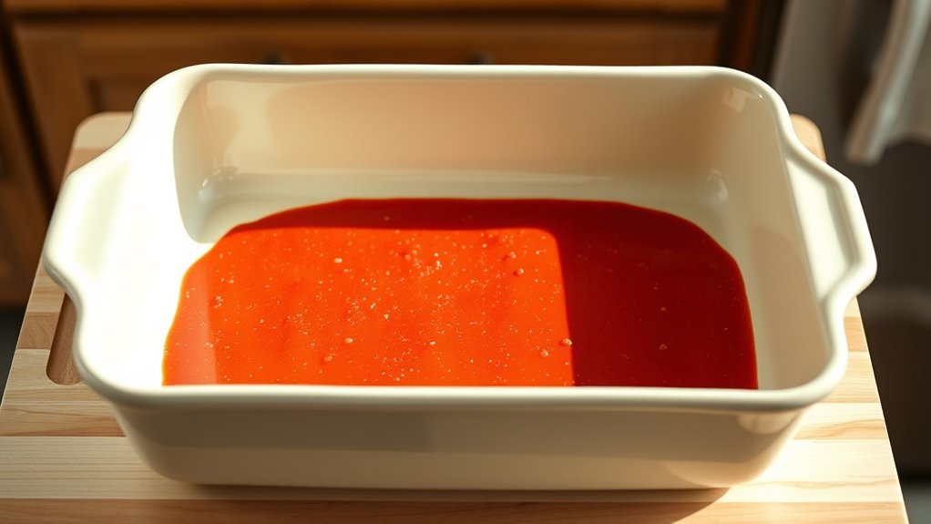 prepare the baking dish