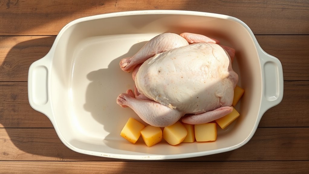 prepare the roasting pan