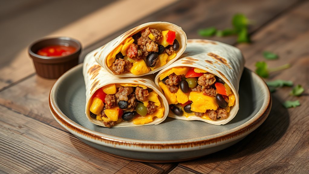 protein rich breakfast wraps