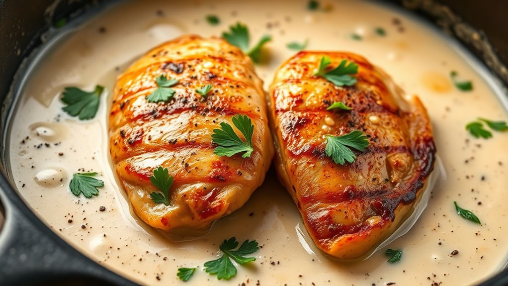 quick creamy garlic chicken