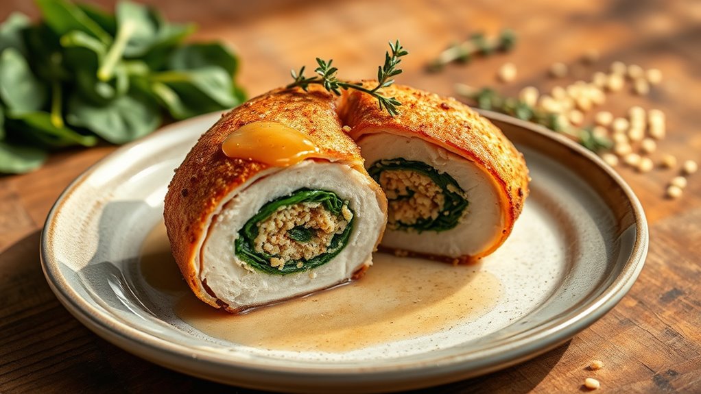 quinoa chicken spinach dish
