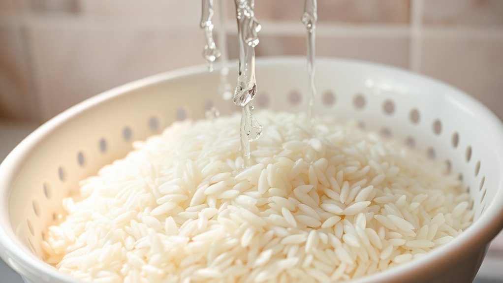 rinse and drain rice