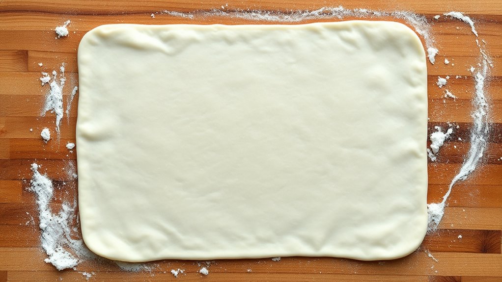 roll out dough rectangle