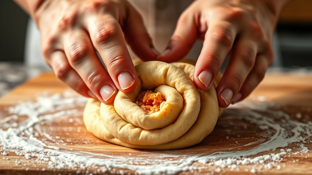 roll the dough tightly