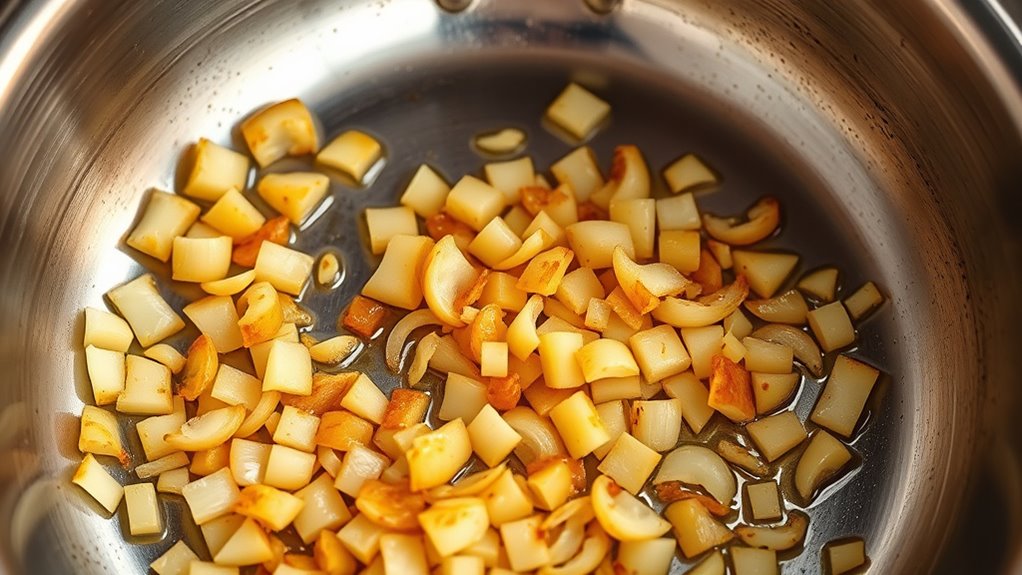 saut diced onions thoroughly